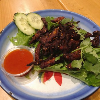 Too Thai Street Eats - Honestly don't remember what this was called but if I had to guess G3. Nue Daad Dieo with Beef? Was delicious though - Thai Near Me - Carrollton, Texas
