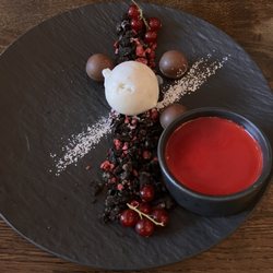 The Olive Kitchen & Bar - Raspberry 3 way, that's a panna cotta