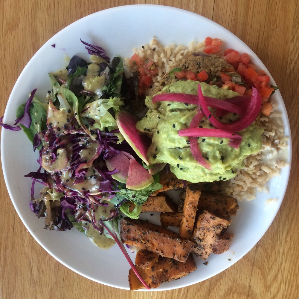 Kupfert & Kim - Burger of the day ( no bun , instead it comes with brown rice) - Gluten-Free Near Me - Toronto, Ontario