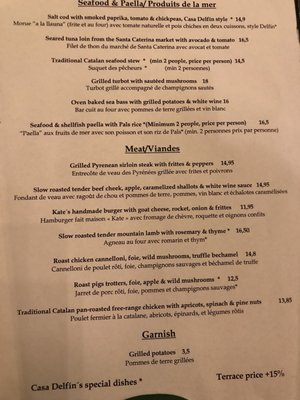 Menu photo 2 Casa Delfín Barcelona, B