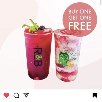 R&B Tea - Grand opening Instagram promo- excluding stormy and hot drinks , (yakults too! Although not mentioned) - Bubble Tea Near Me - Rowland Heights, California R&B Tea - Grand opening Instagram promo- excluding stormy and hot drinks , (yakults too! Although not mentioned) - Bubble Tea Near Me - Rowland Heights, California
