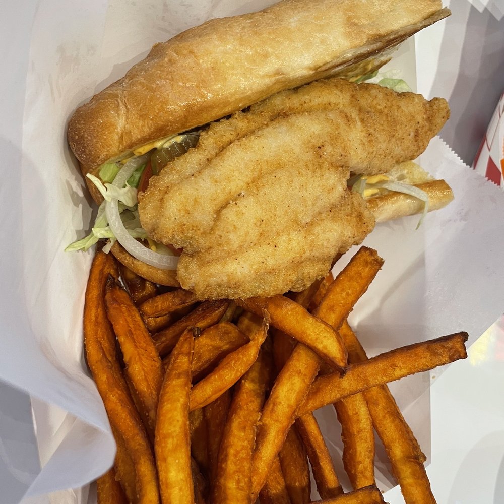 WNB Factory - Hand Breaded Catfish Po-Boy with sweet potatoe fries - Chicken Wings Near Me - Carrollton, Texas WNB Factory - Hand Breaded Catfish Po-Boy with sweet potatoe fries - Chicken Wings Near Me - Carrollton, Texas