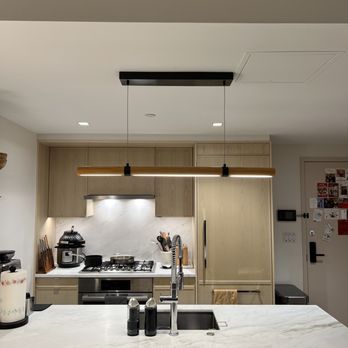 Gordon's Electric Services - Newly installed Linear Pendant light fixture - Electricians Near Me Gordon's Electric Services - Newly installed Linear Pendant light fixture - Electricians Near Me