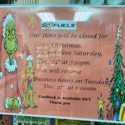 SC Fuels - Christmas hours