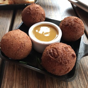 Bosscat Kitchen & Libations - Pork filled hush puppies - very dry - New American Near Me - Irvine, California