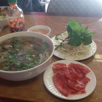 Pho Saigon - Pho with rare steak on the side. - Vietnamese Near Me - West Hartford, Connecticut