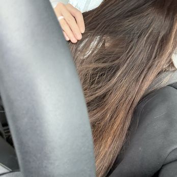 Main Street Salon - Uneven highlights. Ends are lighter. Not the color asked for and wanted one solid all over hair color. - Blow Dry/Out Services Near Me - Sumner, Washington Main Street Salon - Uneven highlights. Ends are lighter. Not the color asked for and wanted one solid all over hair color. - Blow Dry/Out Services Near Me - Sumner, Washington