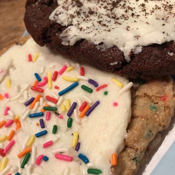 Schmackary's - Rainbow frosted sugar cookies, and cookies and cream cookies. - Desserts Near Me - New York, New York Schmackary's - Rainbow frosted sugar cookies, and cookies and cream cookies. - Desserts Near Me - New York, New York