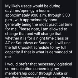 CrossFit Flagstaff - Email to David