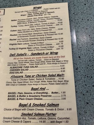 Menu photo 2 Red Brick Deli 2 Murphy, NC