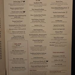 Le Boeuf à la Mode - Menu