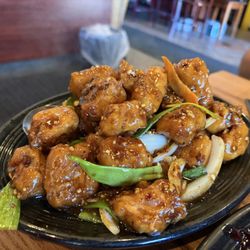 Peony Palace - Eggplant in Hot Garlic Sauce, fried