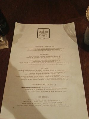 Menu photo 1 Le Comptoir des Petits Champs Paris, 75 Menu photo 1 Le Comptoir des Petits Champs Paris, 75