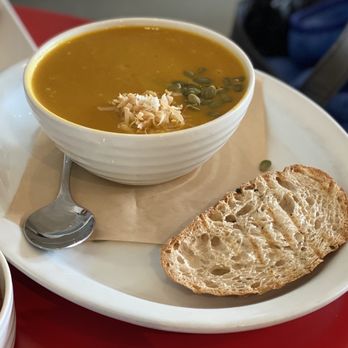 Cupanion’s Kitchen & Coffee - Soup of the day: carrot ginger - Breakfast & Brunch Near Me - Atlanta, Georgia