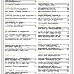 No. Six Prime - Wine List