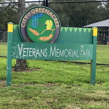 Veterans Memorial Park - Park sign - Playgrounds Near Me - Greenacres, Florida