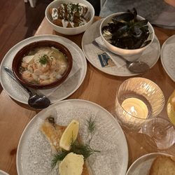 La Roche - Sea bass, shrimp scampi and mussels