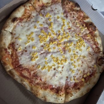 Padrino’s - Capricosa Pizza with no mushrooms but corn instead - Pizza Near Me - Darien, Illinois