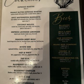 Giacomo's - Cocktail menu - Italian Near Me - Melrose, Massachusetts