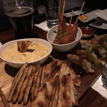 ZIBO! - Artichoke dip, shrimp pogo and fried dumplings - Pizza Near Me - Montreal, Quebec