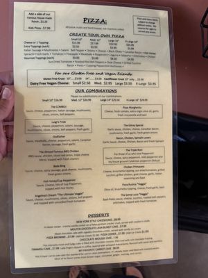 Menu photo 1 Angelina's Pizzeria Salinas, CA