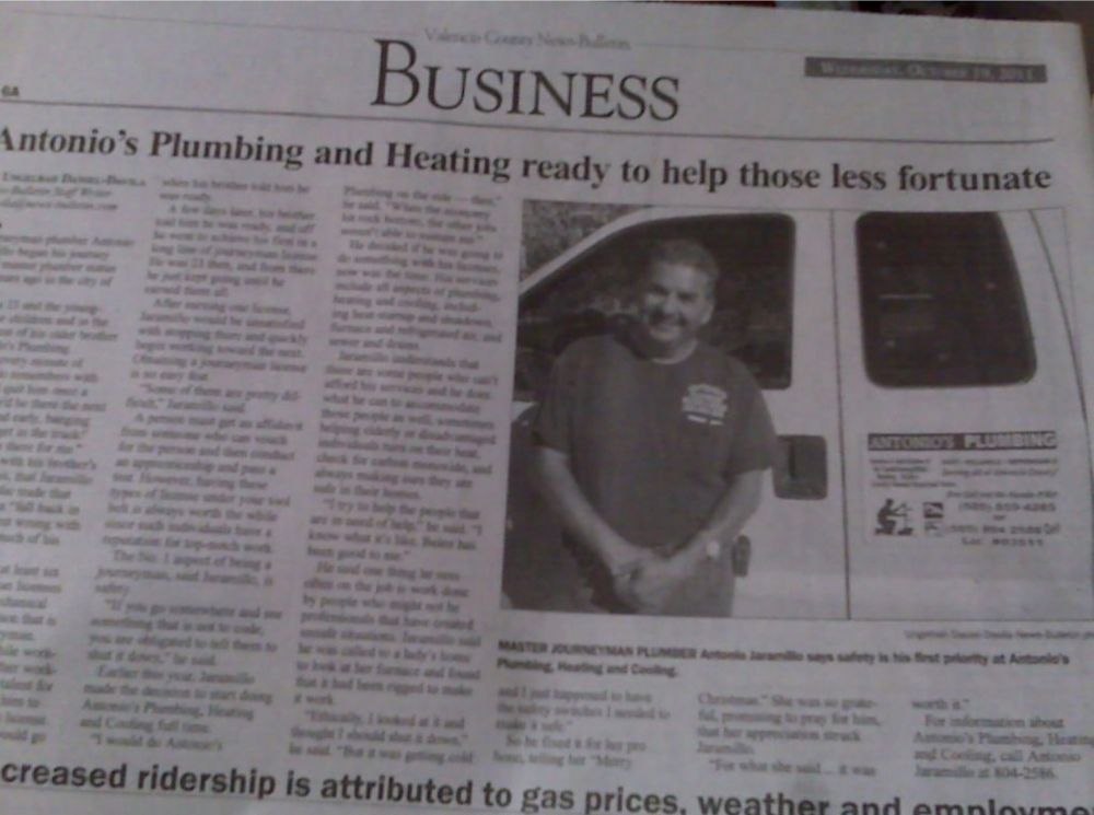 Antonio's Plumbing Heating & Cooling - veterans service organization in Belen, NM