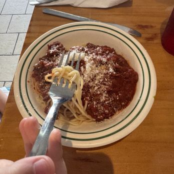 Pappagallo's Pizza - Spaghetti & meat sauce. Yummy. - Pizza Near Me - Satellite Beach, Florida