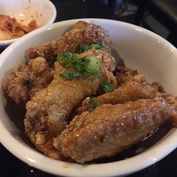 Stone Korean Kitchen - Fried chicken with sweet sauce. It was just honey with a touch of something very weakly spicy - Korean Near Me - San Francisco, California Stone Korean Kitchen - Fried chicken with sweet sauce. It was just honey with a touch of something very weakly spicy - Korean Near Me - San Francisco, California