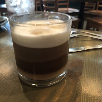 Lupe Tortilla Mexican Restaurant - Cappuccino.. can you see the 3 layers? Very cool. - Tex-Mex Near Me - Cypress, Texas