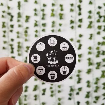 The Moo Bar - Their punch card is so cute - a circle card with adorable icons. It isn't your typical buy 10 get one free drink. - Desserts Near Me - Seattle, Washington