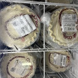 Pies in the freezer several kinds! Ready to bake $18.99. Try Caramel Apple or Apple Cobbler or Nectarine!