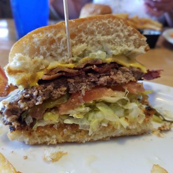 Macky's Grill - Bacon cheeseburger, half gone! - Burgers Near Me - Payson, Arizona