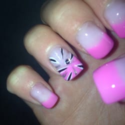 Flemington Nails & Hair - Horrible design. Worst nails ever!!!!!!