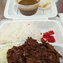 Katsu curry plate. Katsu curry plate.