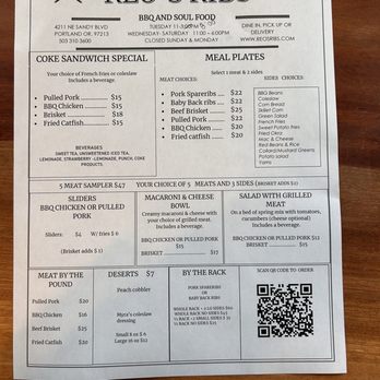 Reo's Ribs - Menu as of 6/2025 - Barbeque Near Me - Portland, Oregon Reo's Ribs - Menu as of 6/2025 - Barbeque Near Me - Portland, Oregon