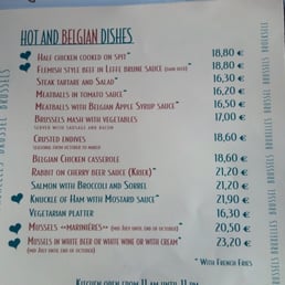 menu of local dishes menu of local dishes