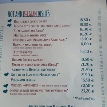 Le Roy d'Espagne - menu of local dishes - Belgian Near Me - Brussels, BRU Le Roy d'Espagne - menu of local dishes - Belgian Near Me - Brussels, BRU