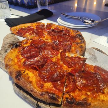 Wally's - Spicy salami pizza - New American Near Me - Las Vegas, Nevada