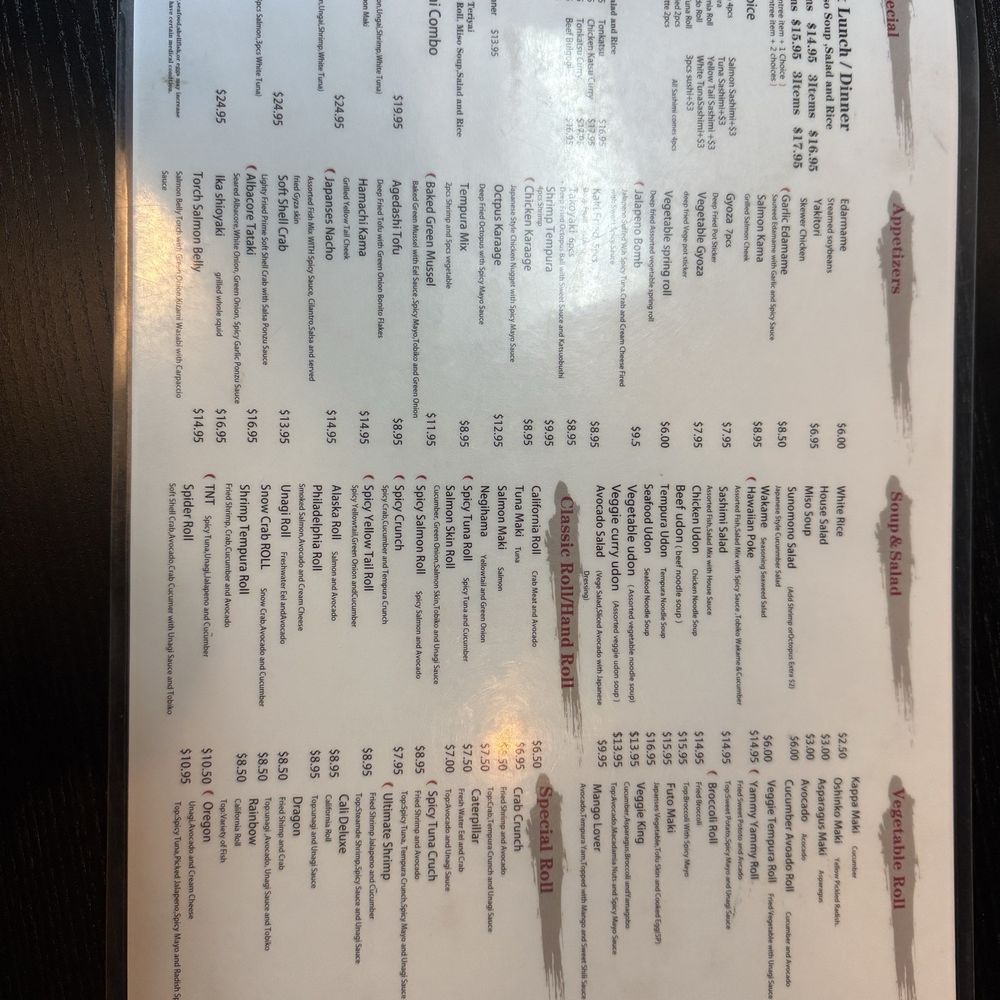 Happy Sushi - Menu as of 4/2025 - Japanese Near Me - Santa Clara, California Happy Sushi - Menu as of 4/2025 - Japanese Near Me - Santa Clara, California