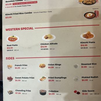 bb.q Chicken Brea - Menu 3 - Korean Near Me - Brea, California