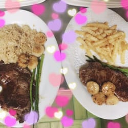 Yamato Sushi Steak House - Ribeye steak and scallops dinner