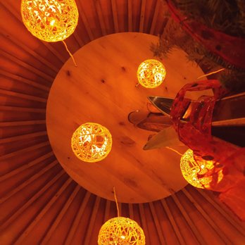 Crested Butte Nordic Center - Looking up. The ceiling inside the center of the yurt. - Ski Resorts Near Me - Crested Butte, Colorado