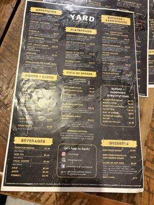 Menu photo 1 The Yard Pittsburgh, PA