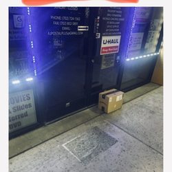 UPS Customer Center - Dropped off at 6:30am. Yes, stolen. The store opens at 10:00am.