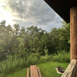 Matsell Bridge Natural Area - Red Oak Cabin - view from back porch
