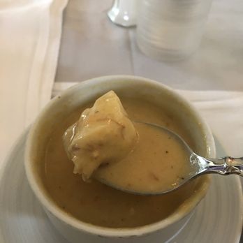 Lambertville Station Wine Cellar - Lobster and crab bisque. Tasty! Found a big chunk of crab meat inside - Wine Bars Near Me - Lambertville, New Jersey Lambertville Station Wine Cellar - Lobster and crab bisque. Tasty! Found a big chunk of crab meat inside - Wine Bars Near Me - Lambertville, New Jersey
