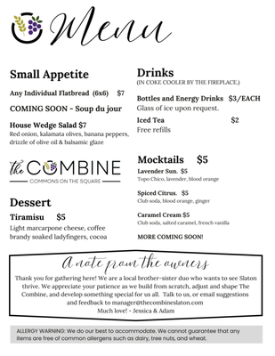 Menu photo 2 The Combine Slaton, TX