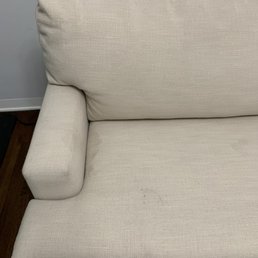 Stains on sofa before cleaning