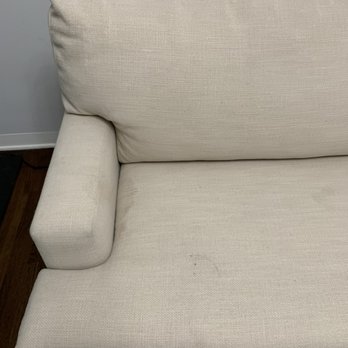 Green Planet Chem-Dry - Stains on sofa before cleaning - Carpet Cleaning Near Me