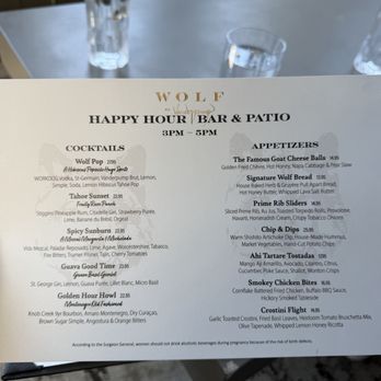 Wolf by Vanderpump at Caesars Republic Lake Tahoe - happy hour menu - American Near Me - Stateline, Nevada Wolf by Vanderpump at Caesars Republic Lake Tahoe - happy hour menu - American Near Me - Stateline, Nevada